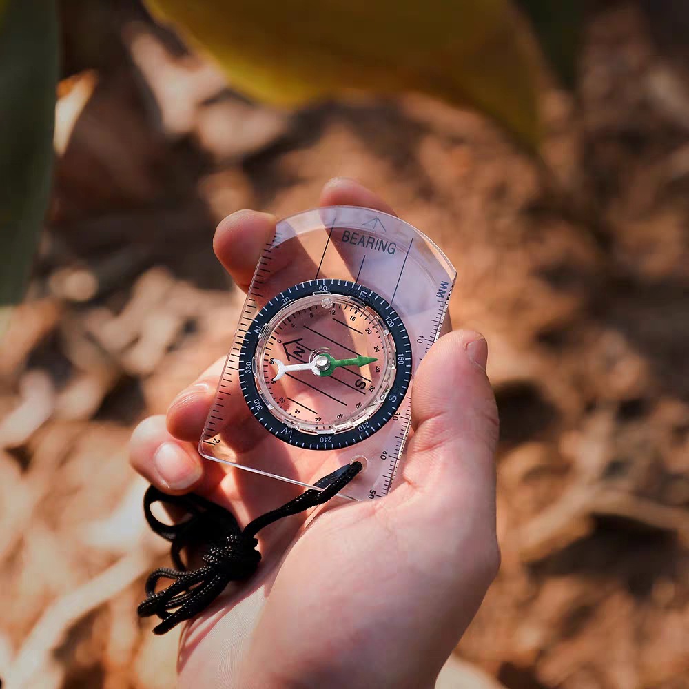 Mini Acrylic Scale Compass For Outdoor 