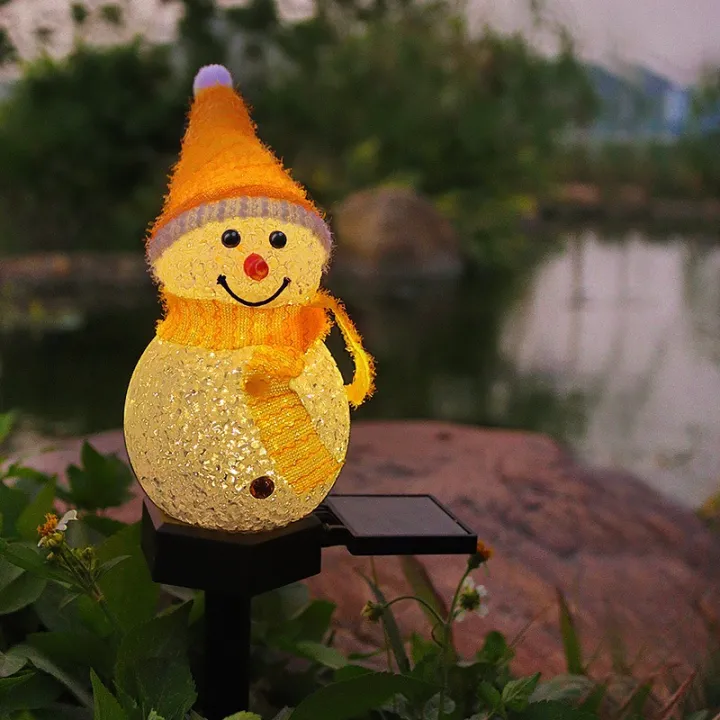 ⛄Surprise Christmas Gift -- Waterproof Solar Snowman Lamp