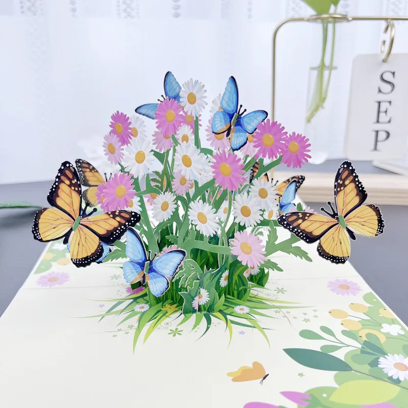 (🔥Now Hot Sale)✨3D Handmade Flower Greeting Card