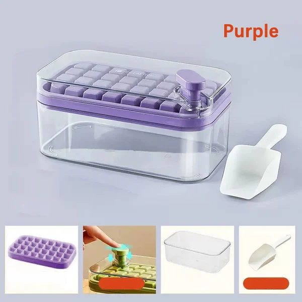 Ice Cube Tray with Lid and Bin