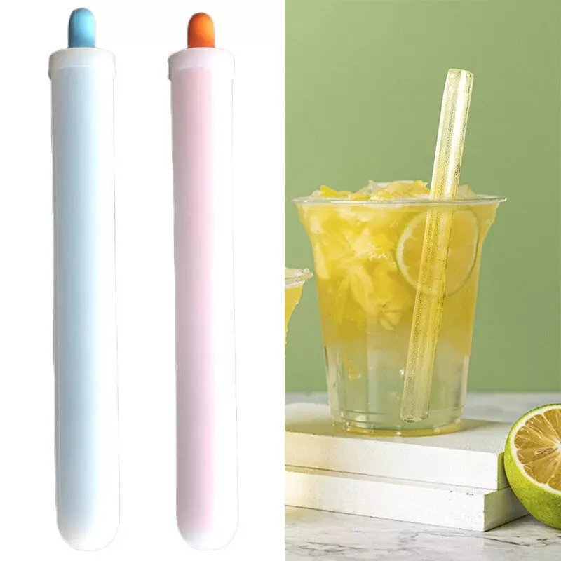 🔥2024 Summer Hot Sale - 🥤Silicone Ice Straw Molds