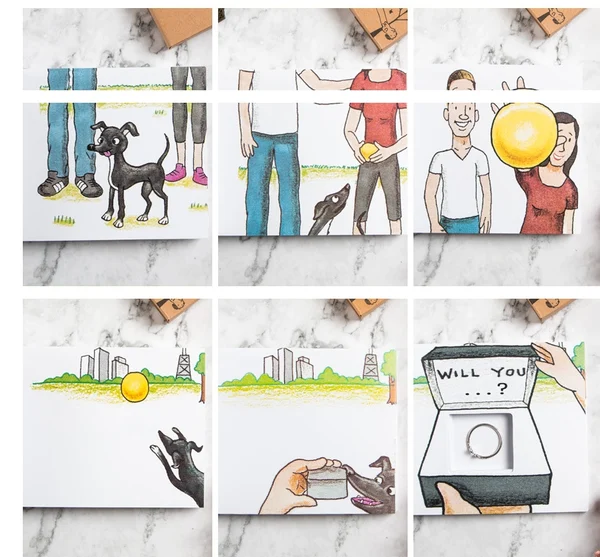 💝Valentine Day Gift - 💍Comic Book Ring Box