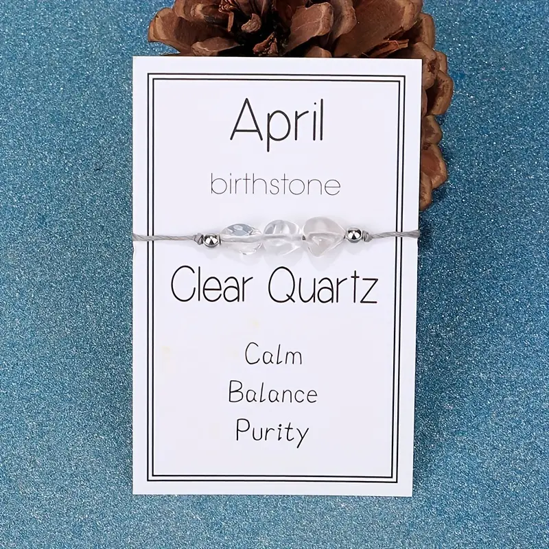 12 Months Birthstone Braided Bracelet