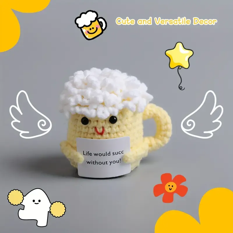 🍺Handmade Beer Mug Decoration Doll-Life Would Succ Without You!