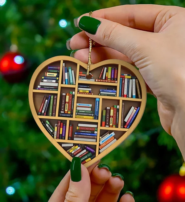 📚❤️Book Lovers Heart Ornament