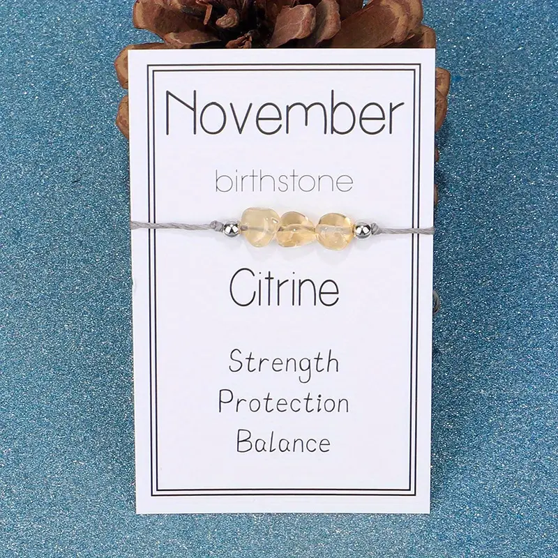 12 Months Birthstone Braided Bracelet