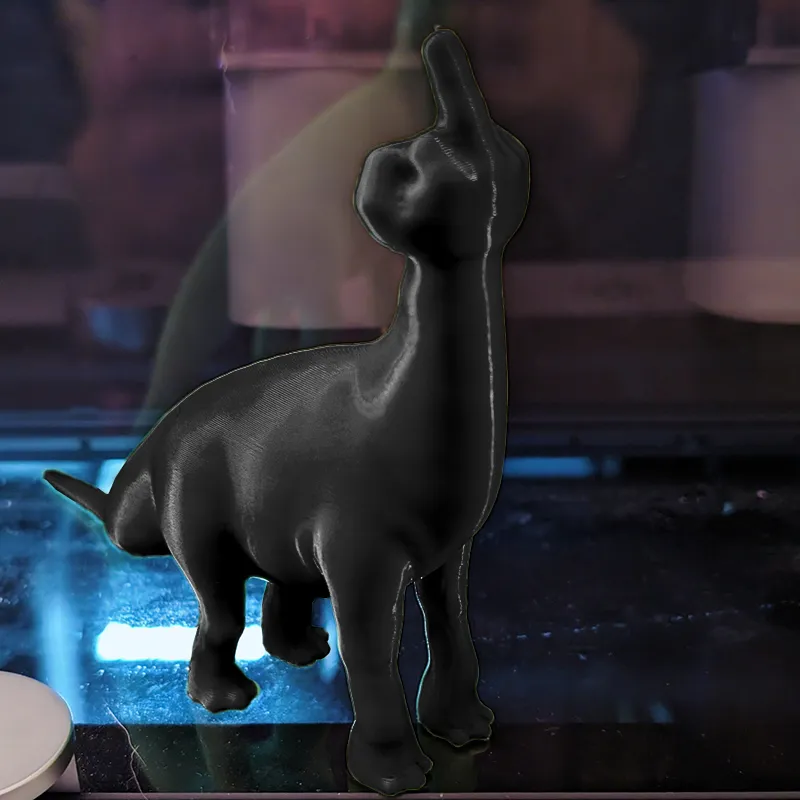 Funny 3D Printed Middle Finger Dinosaur