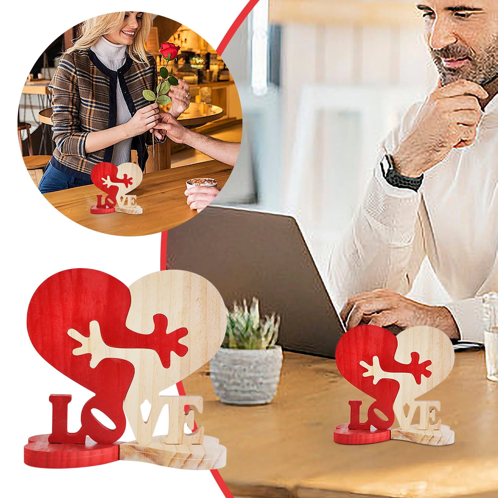 Valentine's Day Hot Sale - 💝Wooden Puzzle Love Ornament