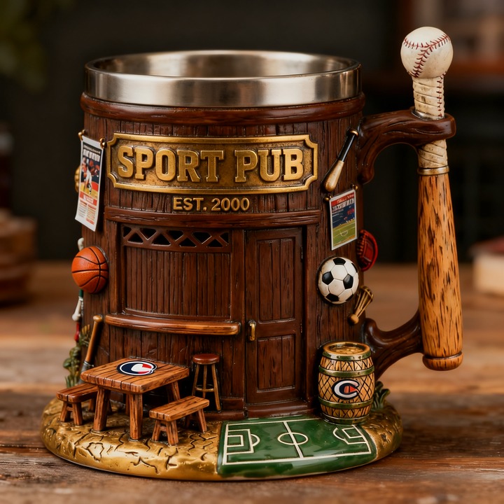 3D bar theme cup