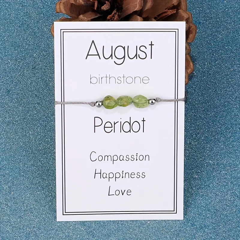 12 Months Birthstone Braided Bracelet