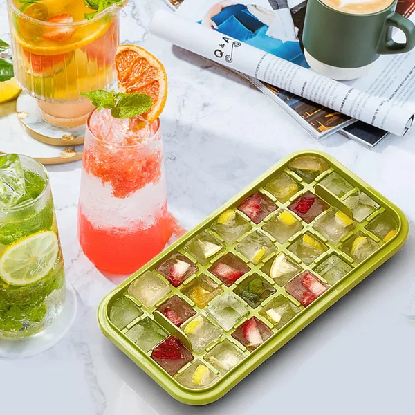Ice Cube Tray with Lid and Bin