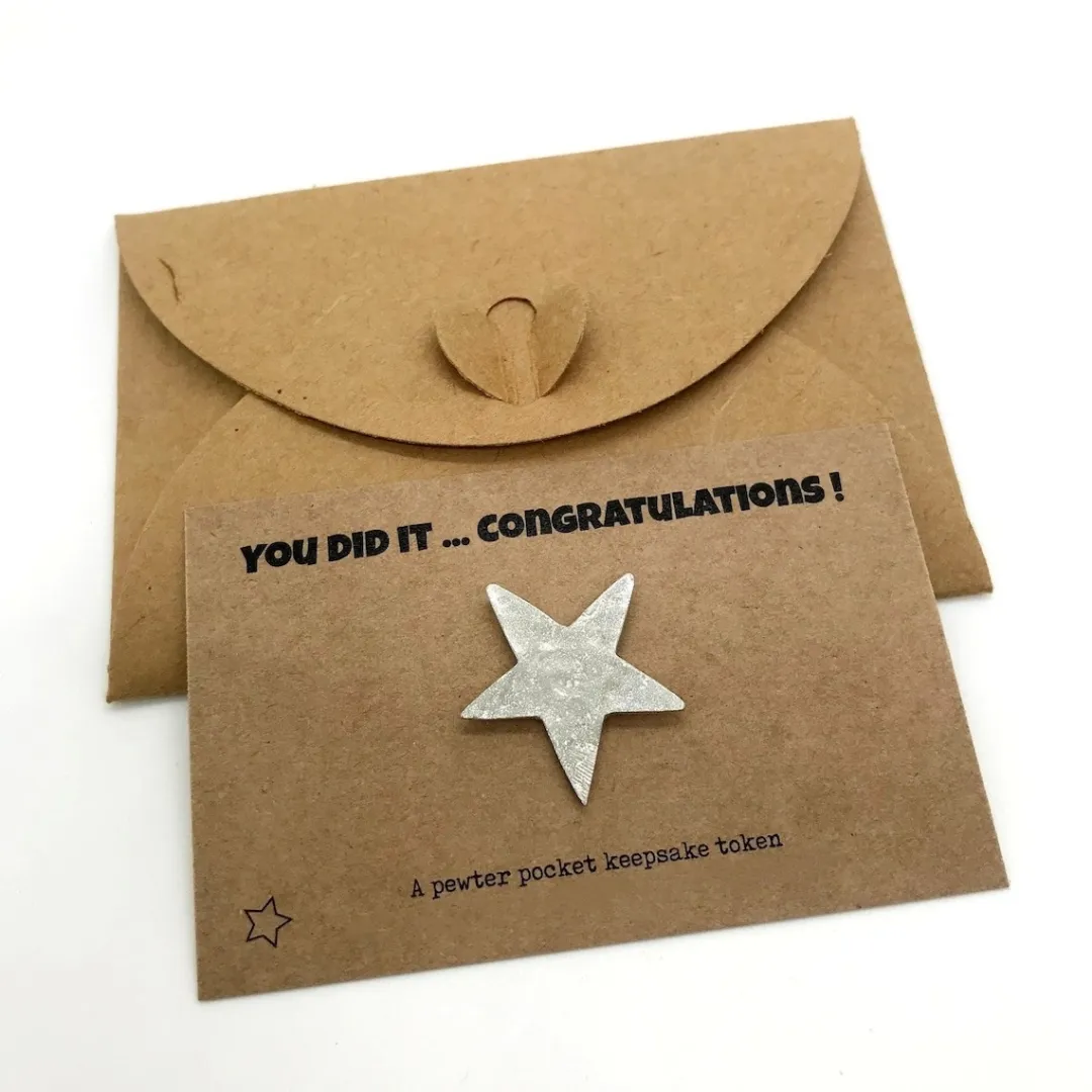 Pewter heart pocket keepsake token