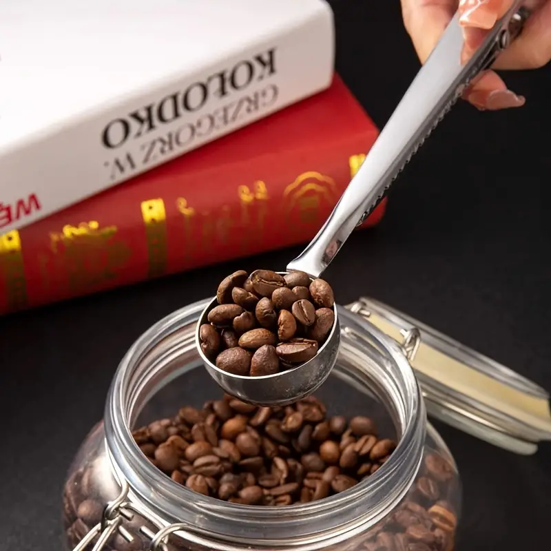 2-in-1 Stainless Steel Measuring Spoon With Sealing Clips