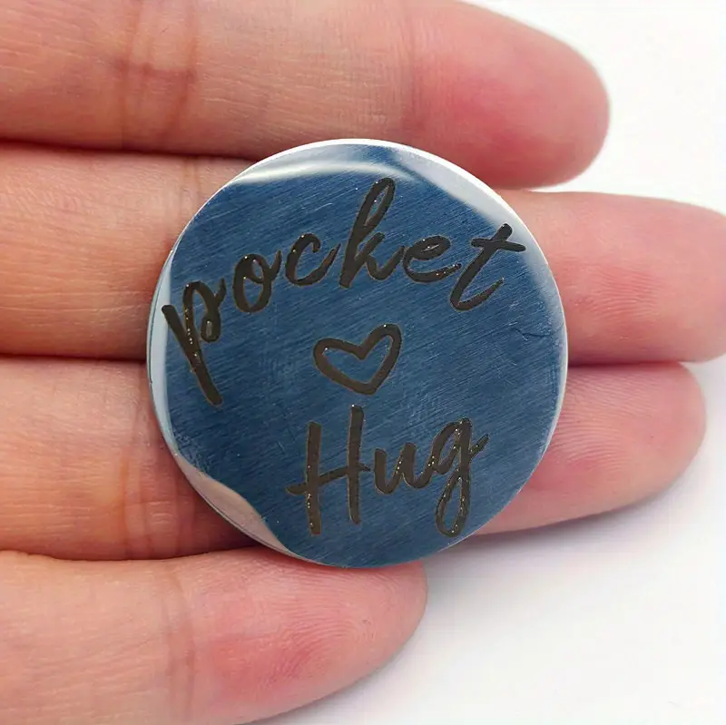 1pc pocket hug token long distance relationship keepsake stainless steel double sided inspirational gift for friends graduation gift for women men details 3