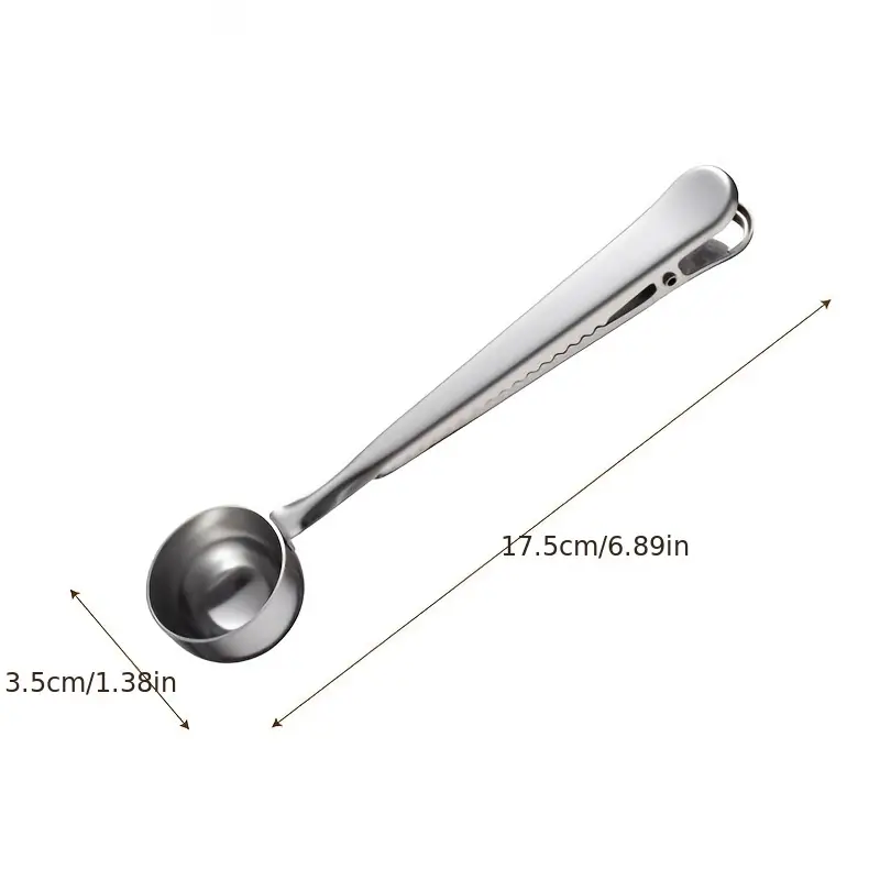 2-in-1 Stainless Steel Measuring Spoon With Sealing Clips