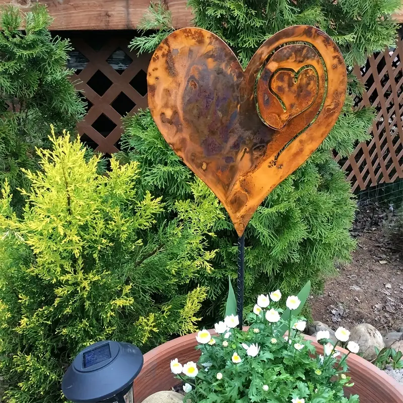 🌼Garden Art - 🤎Rusted Heart