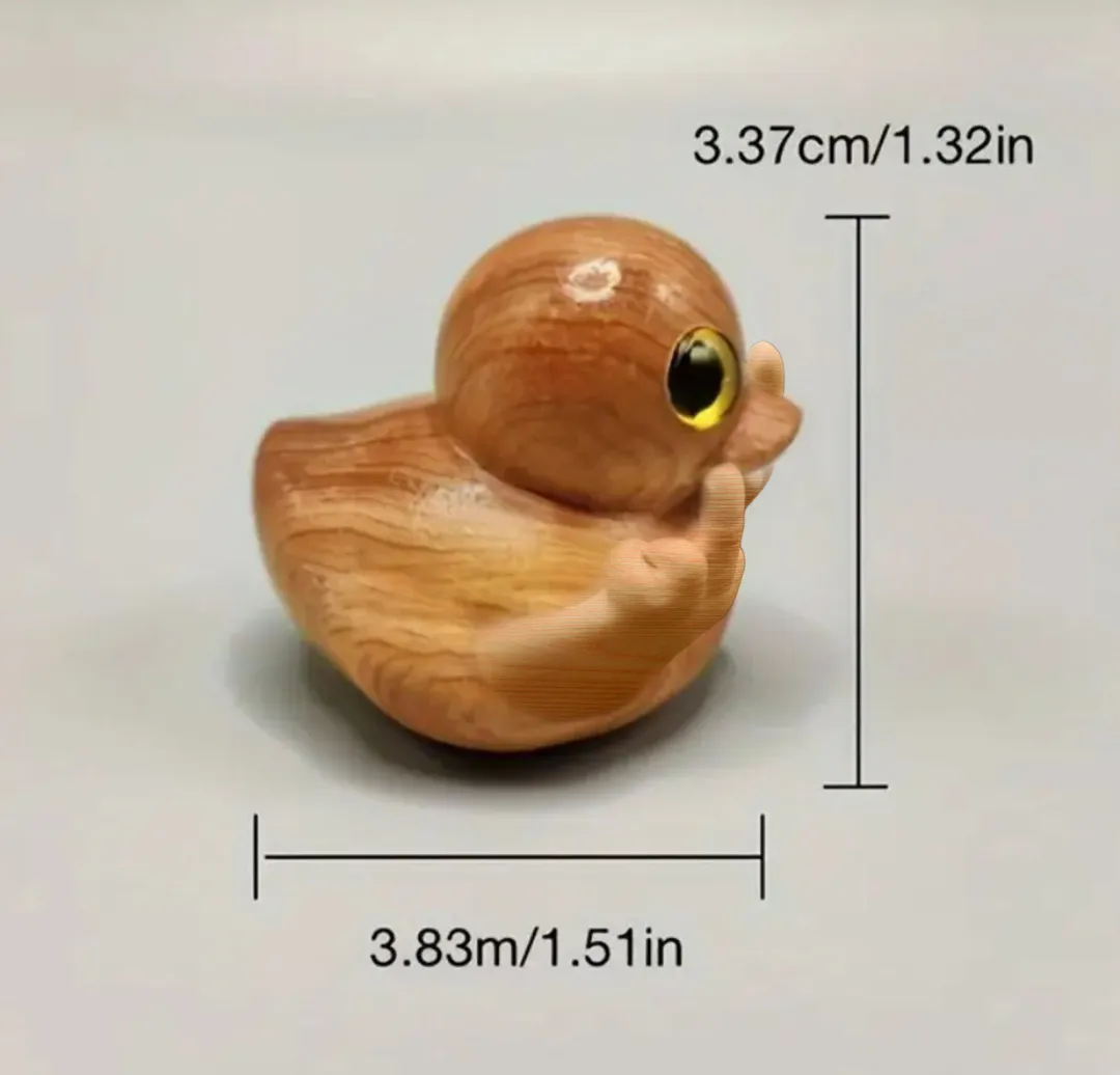 🤣🦆Funny Handmade Wooden Middle Finger Duck