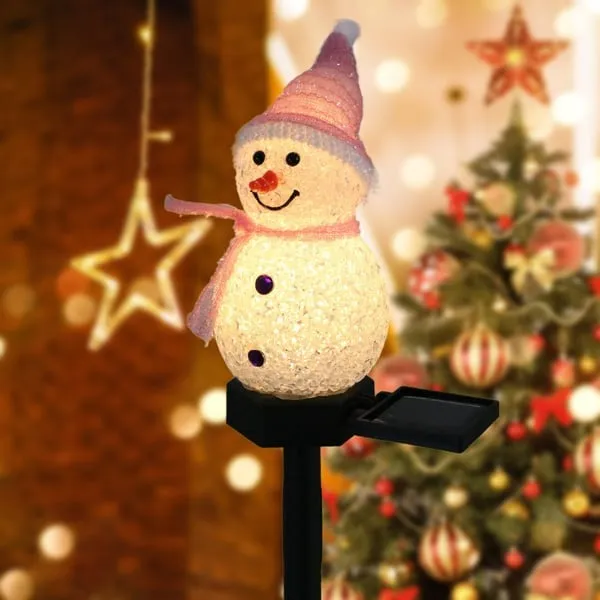 ⛄Surprise Christmas Gift -- Waterproof Solar Snowman Lamp