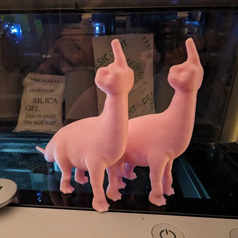 Funny 3D Printed Middle Finger Dinosaur