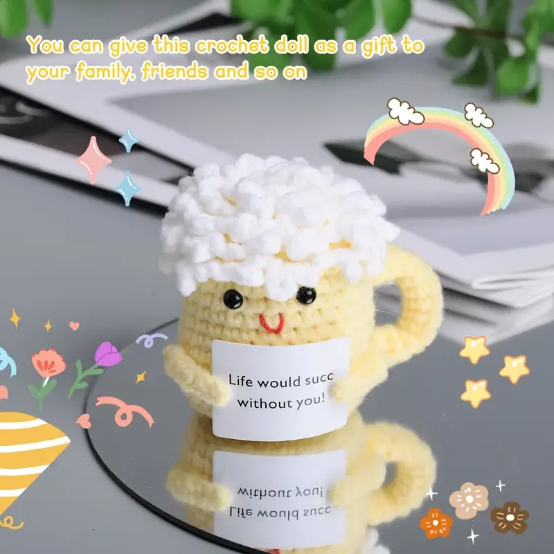 🍺Handmade Beer Mug Decoration Doll-Life Would Succ Without You!