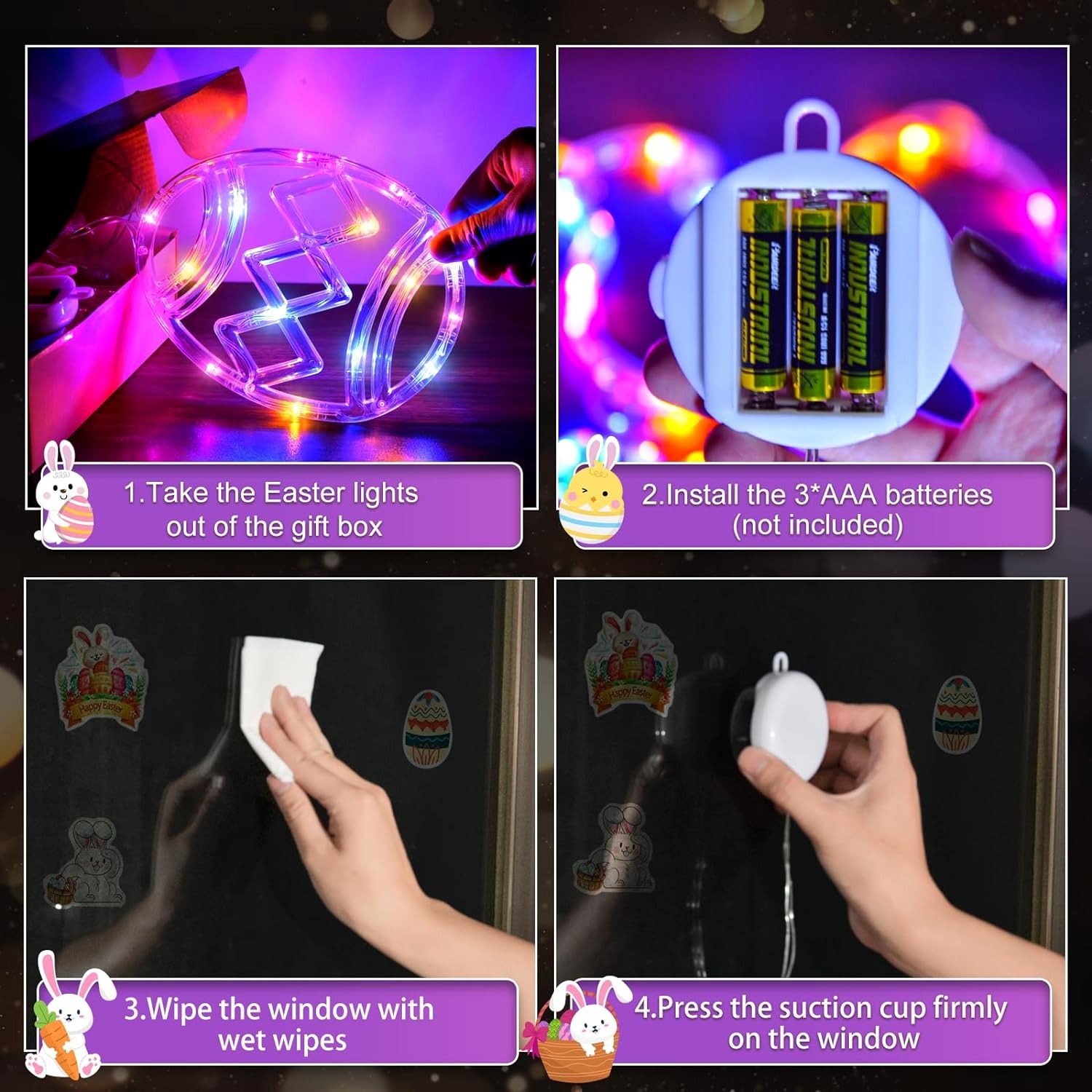 Easter Window Decorations Lights