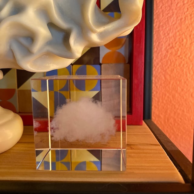 3D Cube Engraved Crystal Craft Ornaments