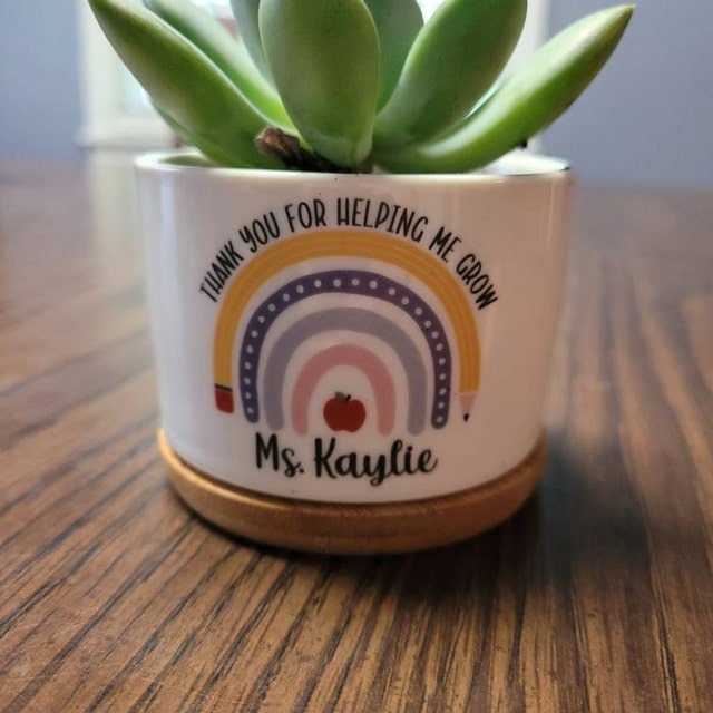 Personalized Teacher Flower Pot - Teacher Appreciation Gift