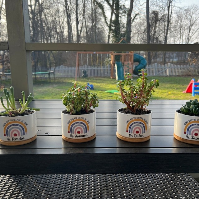 Personalized Teacher Flower Pot - Teacher Appreciation Gift