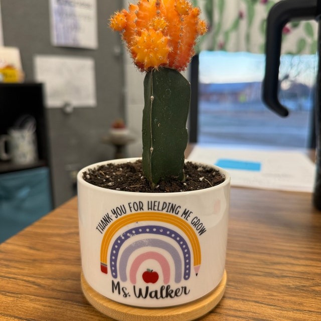 Personalized Teacher Flower Pot - Teacher Appreciation Gift