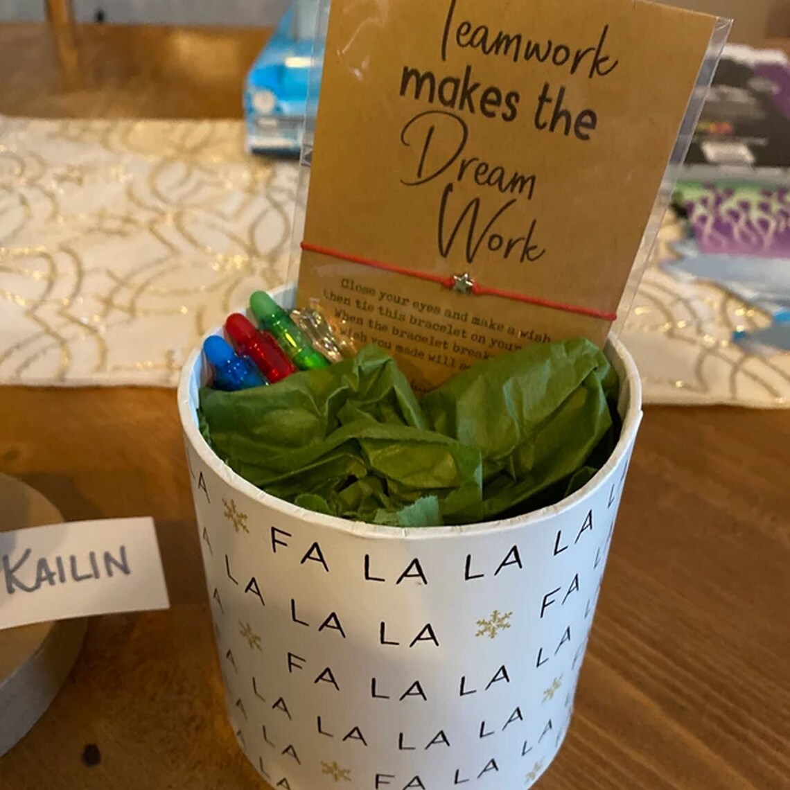 Team Bracelet Gifts - "Teamwork makes the Dream Work"