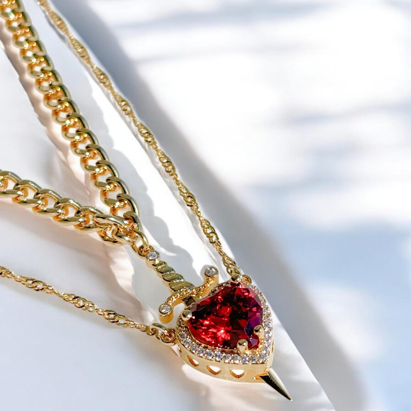 💖🗡️Heart & Sword Necklace