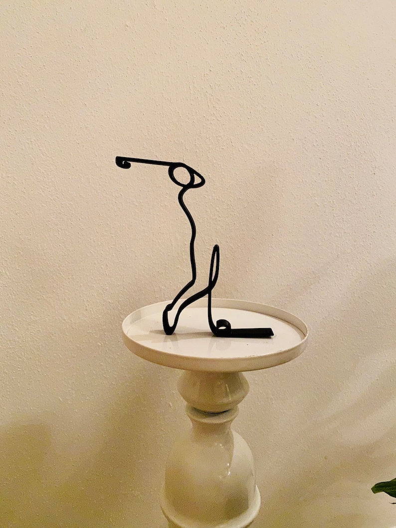 高尔夫球手高尔夫游戏简约雕塑桌面人物 3D 图像 5