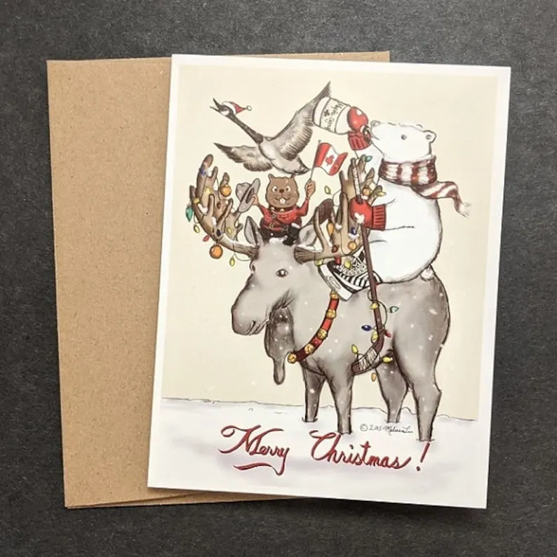 🎅Animal Christmas Card Pack❤