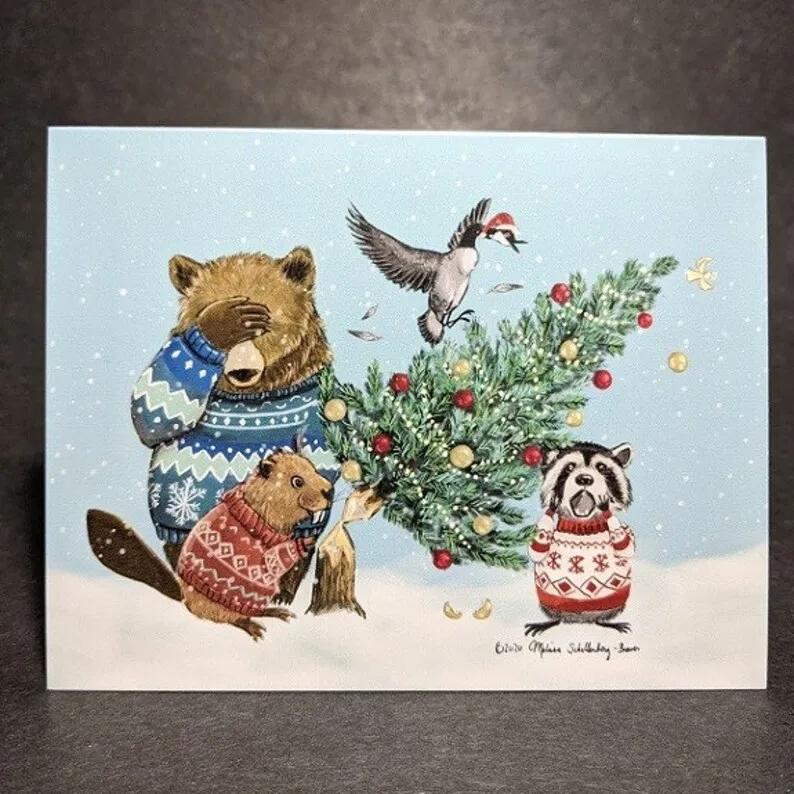 🎅Animal Christmas Card Pack❤