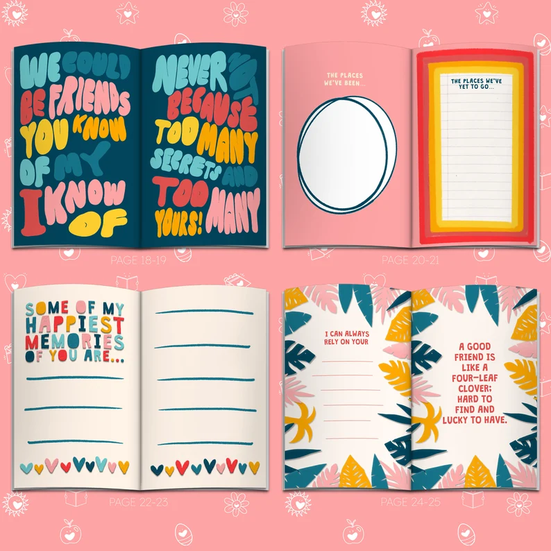 Fill In Your Words Book About Friends