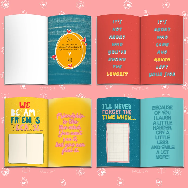 Fill In Your Words Book About Friends