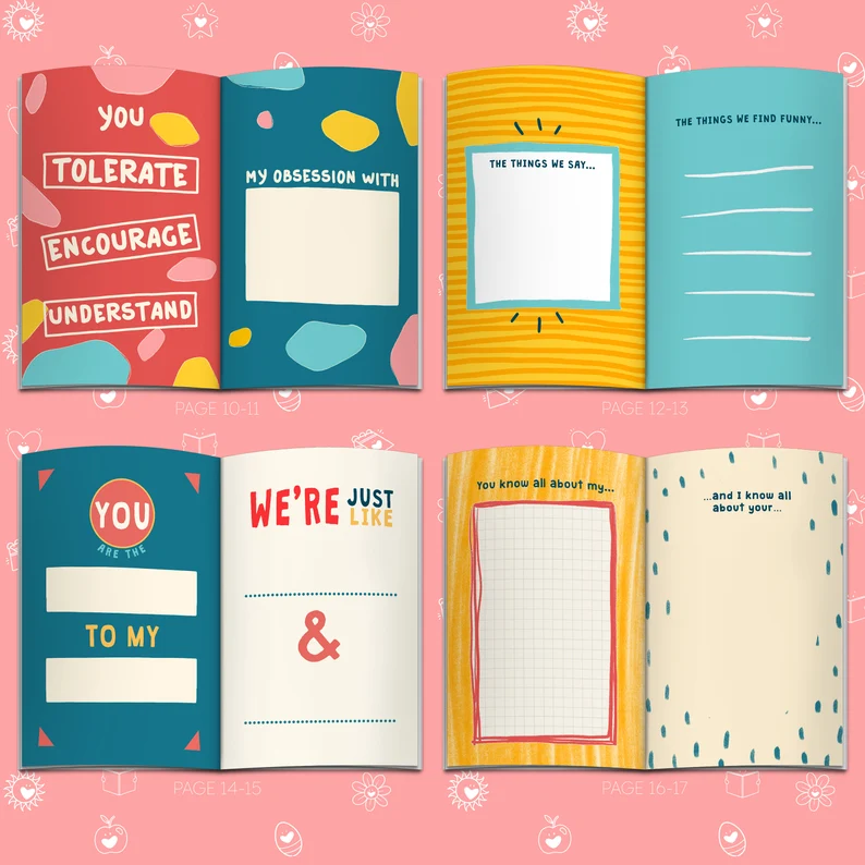 Fill In Your Words Book About Friends