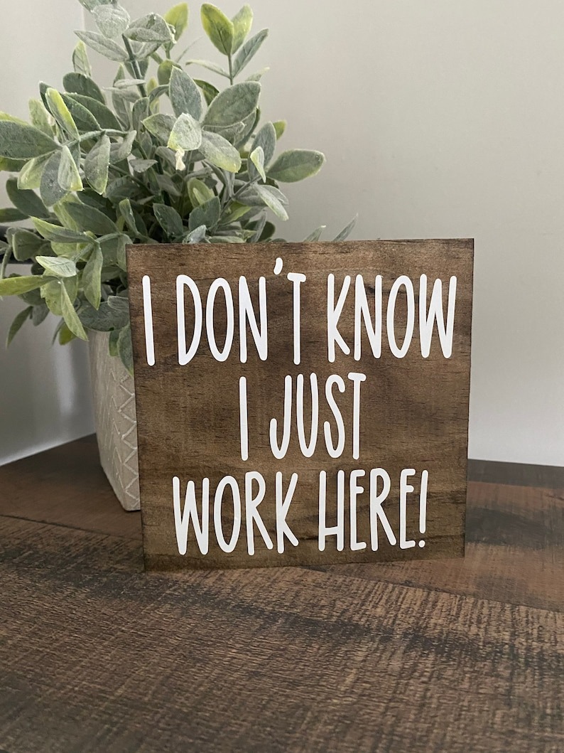 ✨😂FUNNY WOODEN OFFICE DESK SIGN