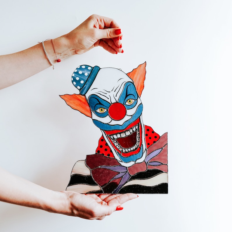 🤡Stained Glass Clown Decor