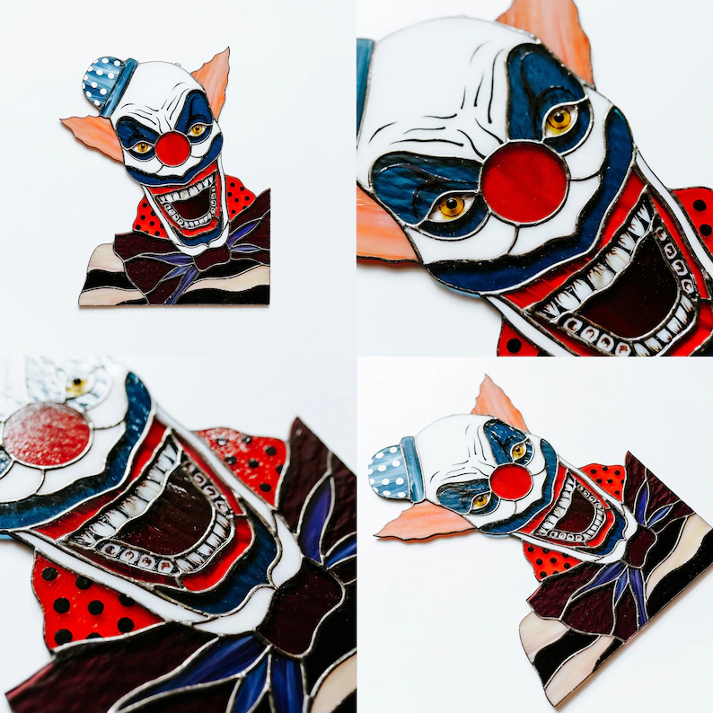 🤡Stained Glass Clown Decor