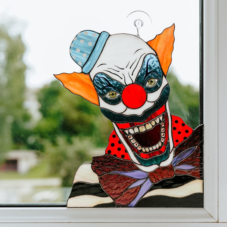 🤡Stained Glass Clown Decor