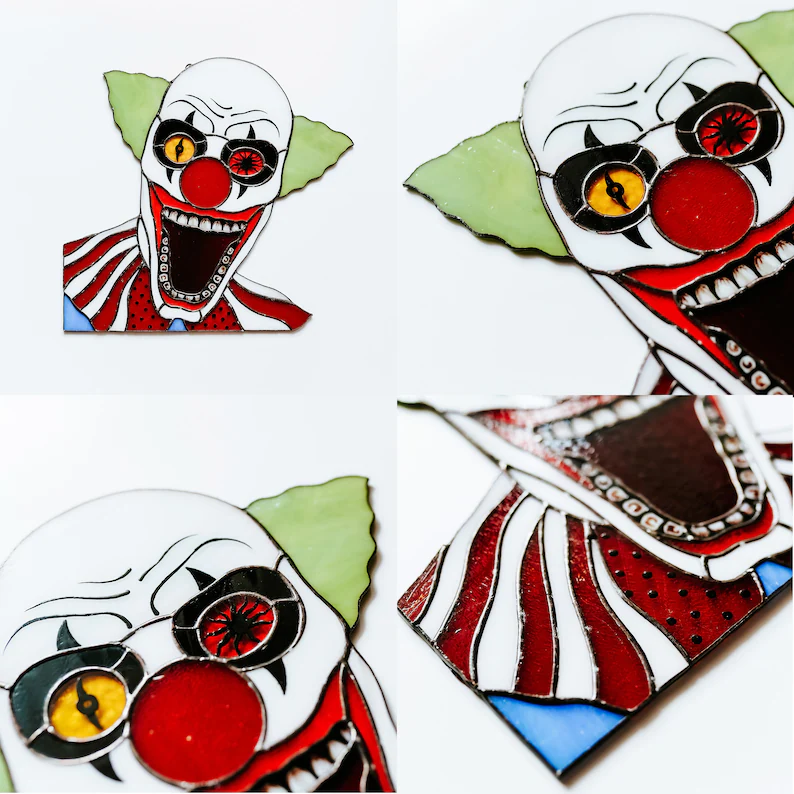 🤡Stained Glass Clown Decor