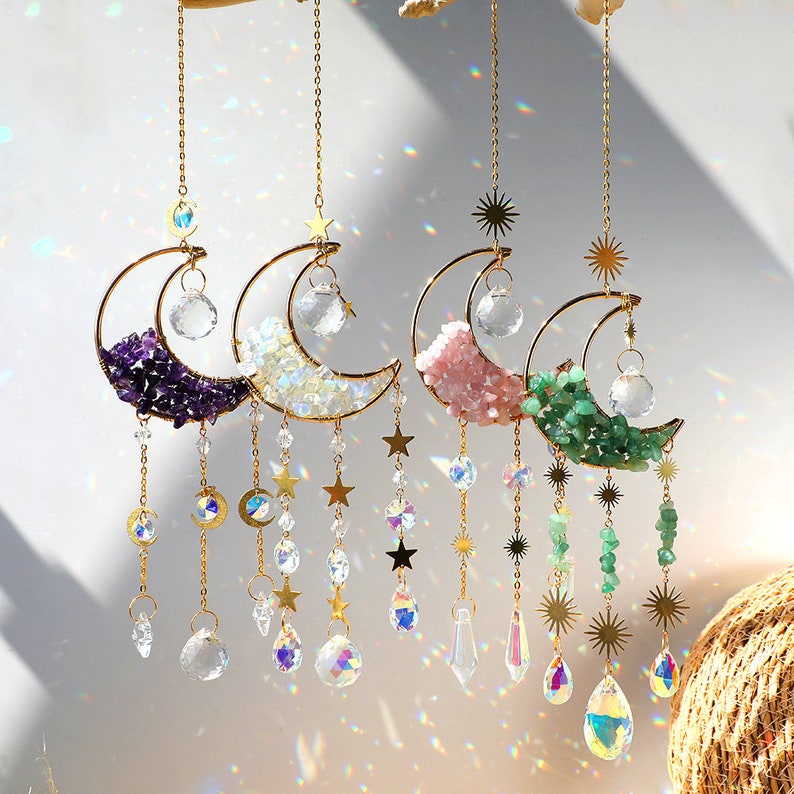Suncatcher Moon Crystal Prism Stains Glass Ball Sun Catcher image 1