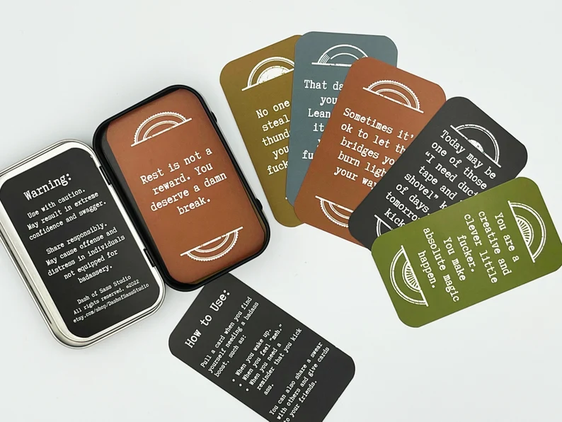 Mini Sweary Affirmation Cards for Badass Legends