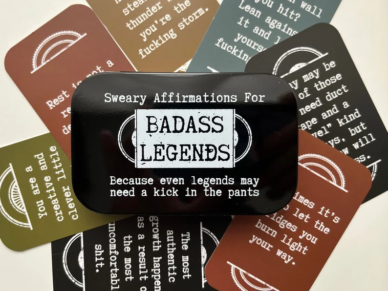 Mini Sweary Affirmation Cards for Badass Legends