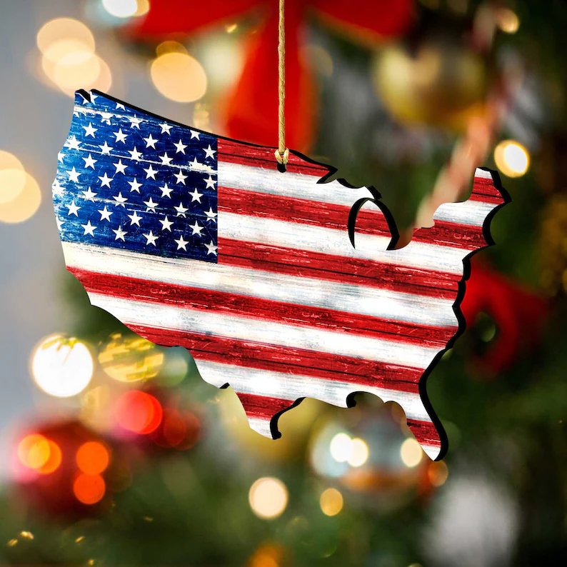 Patriotic Wooden Ornament