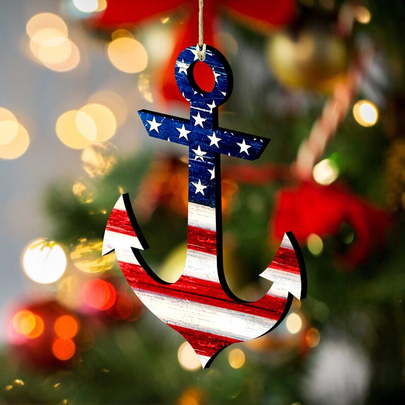 Patriotic Wooden Ornament