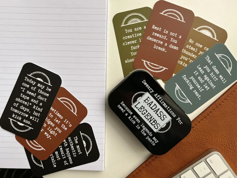 Mini Sweary Affirmation Cards for Badass Legends