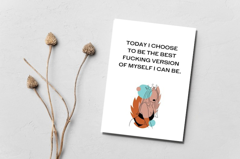 Printable Sweary Affirmation Cards