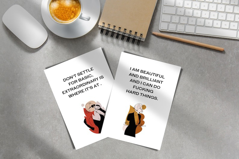 Printable Sweary Affirmation Cards
